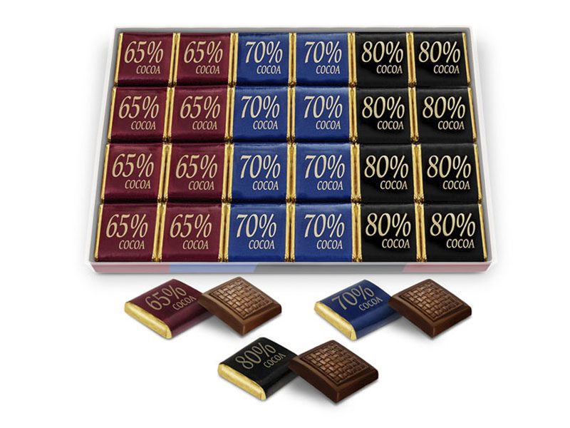 Набор шоколада «Rakhat» 65%, 70%, 80% 168гр. 