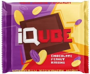 Шоколад IQube peanut raisins пп/пл 70гр. 